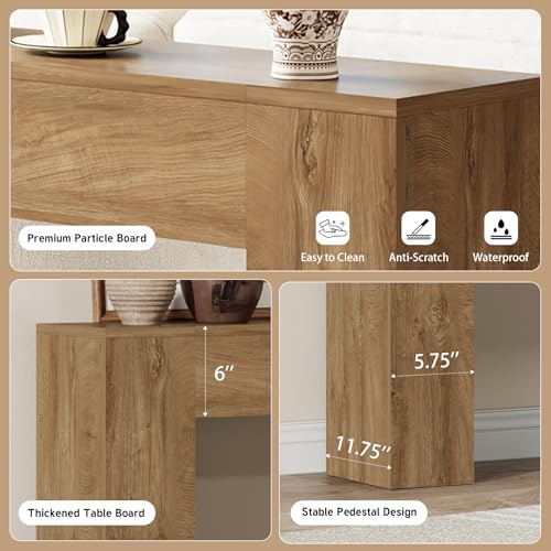 43-Inch Wood Console Table, Modern Farmhouse Entryway & Sofa Table