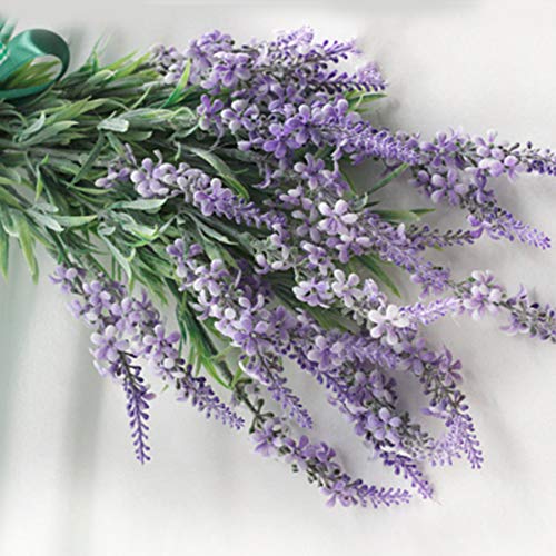 21.6-Inch Artificial Lavender Flower Swag for Front Door and Wedding Decor