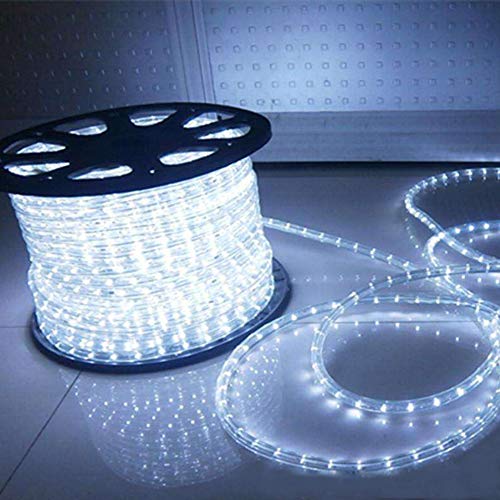 100ft LED Rope Lights, IP65 Waterproof Connectable White LED Lighting