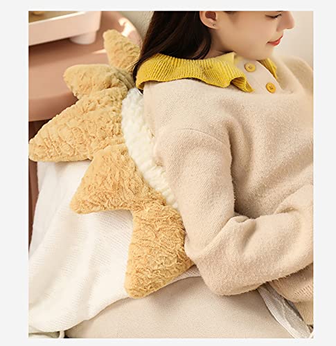 Moon and Star Decorative Lumbar Pillow - Soft Plush Cushion