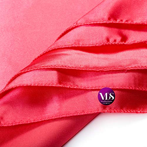 VDS 20x20 Satin Napkins, Coral - Set of 50 for Weddings, Parties & Hotels