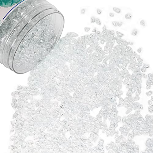 Clear Crushed Glass for Resin Art & Crafts - 3-6mm Broken Glass (1.5 lbs)