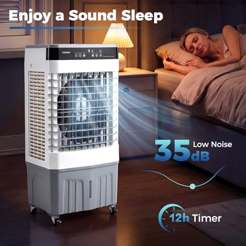 3-in-1 Portable Evaporative Air Cooler 2100 CFM Swamp Cooler with Remote