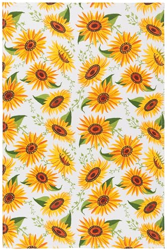 Sunflower Floursack Kitchen Towels, 100% Cotton, 20x30 Inch, 3-Piece Set