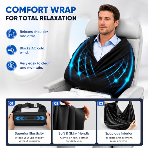 3-in-1 Travel Pillow Set with Eye Mask and Neck Support
