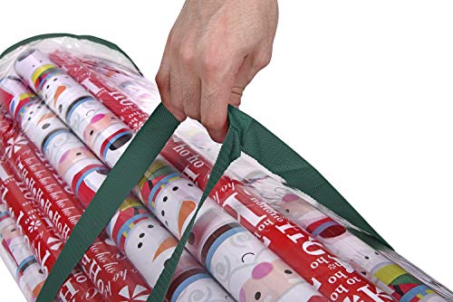 Clear PVC Christmas Wrapping Paper Storage Bag 40 Inch Roll Organizer