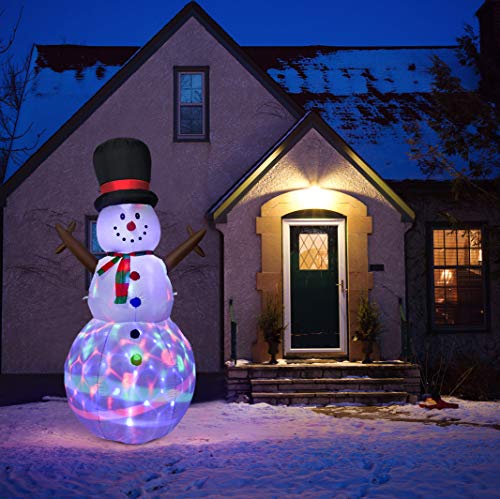 8FT Inflatable Christmas Snowman with LED Lights Indoor Outdoor Holiday Decoration