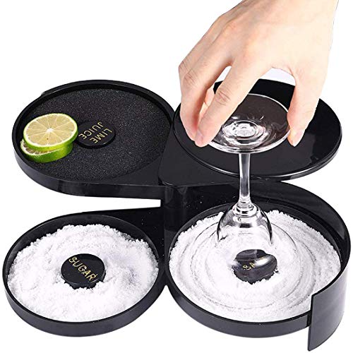 3-Tier Cocktail Glass Rimmer for Salt, Sugar, and Lime Juice