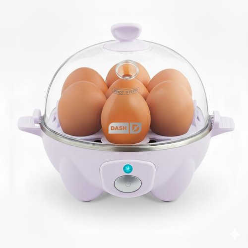 Dash Rapid Egg Cooker - Versatile Boiler, Poacher & Steamer - Holds 7 Eggs, Lavender - BPA Free & Dishwasher Safe