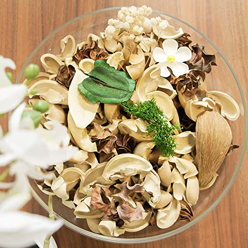 Gardenia Scented Potpourri Set with Fragrance Oil - Natural Dried Flowers
