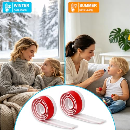 Under Door Draft Stopper Silicone Seal Strip (2 Pack) - Draft & Noise Blocker