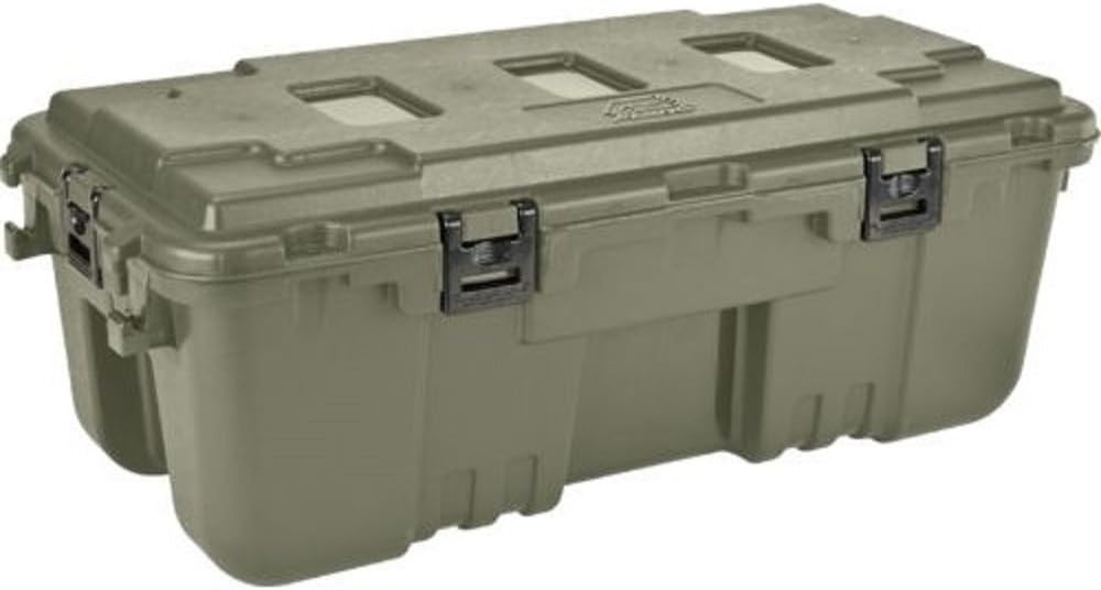 Plano Storage Trunk - 108 Quart Storage Solution with Wheels | Hunter Green Color