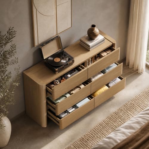 ModernMate 3-Piece Bedroom Furniture Set with Dresser & Nightstands, Walnut Finish
