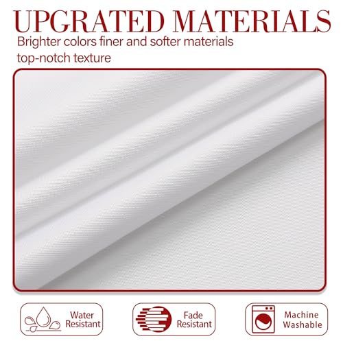 Cusugbaso White Christmas Tablecloth 60x104 Inches Rectangular Holiday Decor
