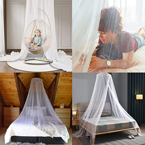 White Dome Mosquito Net Bed Canopy for Crib, Kids & Adult Beds