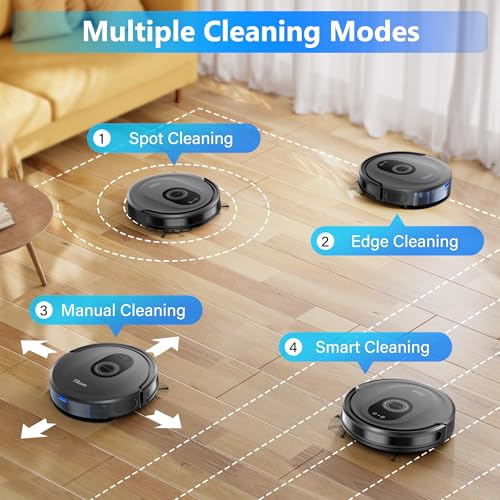 Tikom G8000 Max Robot Vacuum and Mop Combo, 5000Pa Suction, Pet Hair