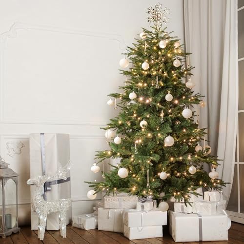 White Christmas Ball Ornaments Set of 20 - 3.15-Inch Shatterproof Decor