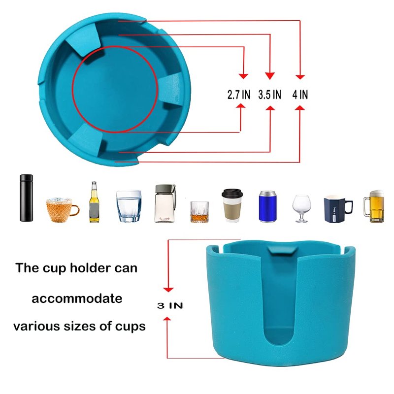 Suction Cup Holder Tip-Proof Desk Cup Holder with Removable Design | Non-Slip Base & for Desk, RV, Boat (Blue).