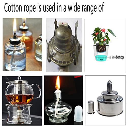 20PCS Cotton Kerosene Lamp Wicks - 1/4 Inch Round Braided Wicks