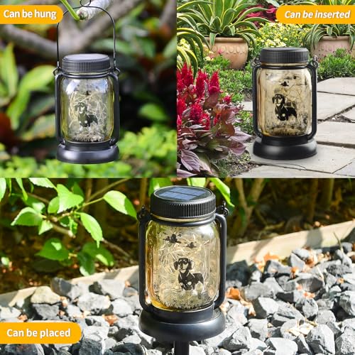 Dachshund Solar Garden Light Outdoor Waterproof Hanging Dog Lantern