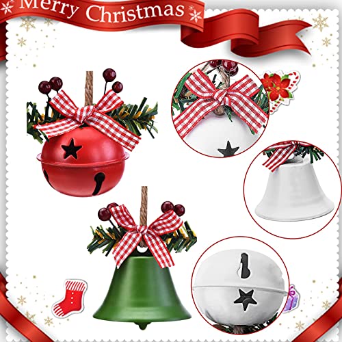 2.2-Inch Decorative Metal Jingle Bells for Christmas Ornaments, Set of 6