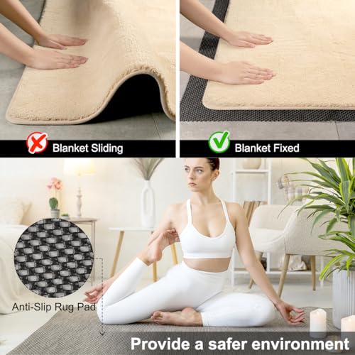 Non-Slip Area Rug Pad - 2x5 Feet Extra Thick PVC Carpet Gripper