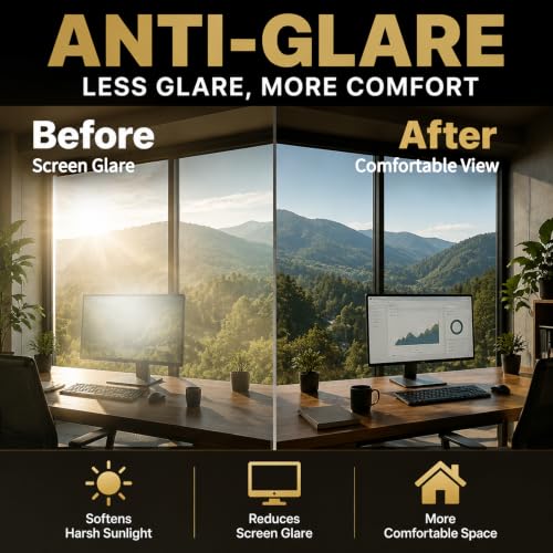One Way Privacy Window Film | Heat Control Mirror Tint 17.5"x94.5"