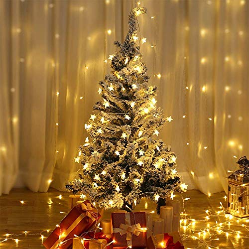 ANJAYLIA 20 LED Star String Lights, 10FT Battery Operated Warm White Fairy Lights for Bedroom, Party & Holiday Decor