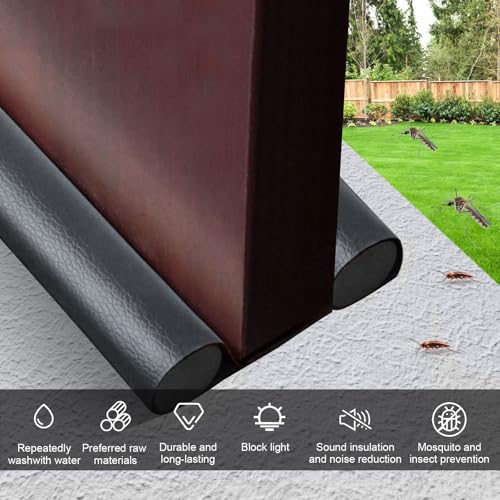 Under Door Draft Stopper & Door Sweep, 38-Inch Cut-to-Size Gap Blocker