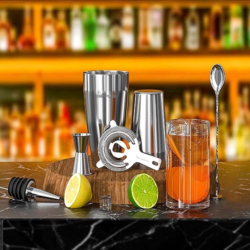 INNÔPLUS 6-Piece Cocktail Shaker Set 27oz Drink Mixing Barware Accessories