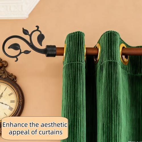4PCS Decorative Curtain Rod Finials for 0.87-inch Diameter Poles