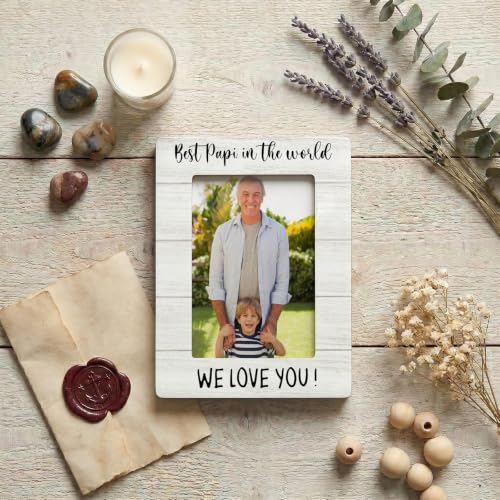 Papi Gifts Grandpa Picture Frame 4x6 for Desk Table Room - Gitzau