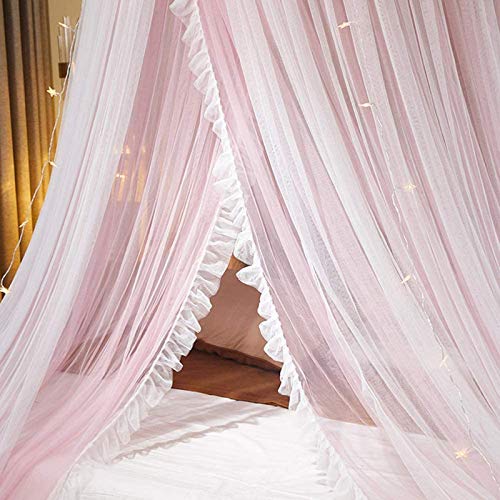 Princess Bed Canopy Curtain - Double Layer Sheer Mesh Dome Mosquito Net