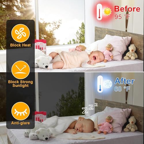 One Way Window Privacy Film - Heat Control Reflective Tint (17.5" x 78.7")