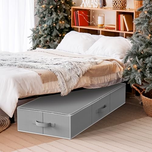 Wrapping Paper Storage Organizer Fits 40 Rolls with Pockets Gray