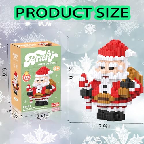 HGCYCF Large Santa Building Blocks Christmas Micro Blocks for Kids 6-12