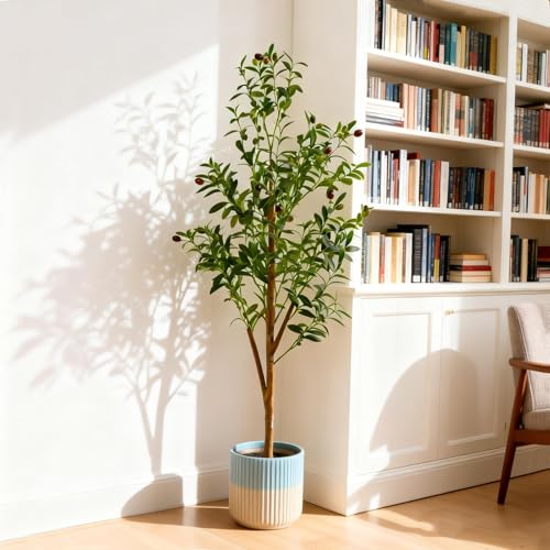 4FT Artificial Olive Tree with Pot - Lifelike Faux Olive Tree for Home Decor