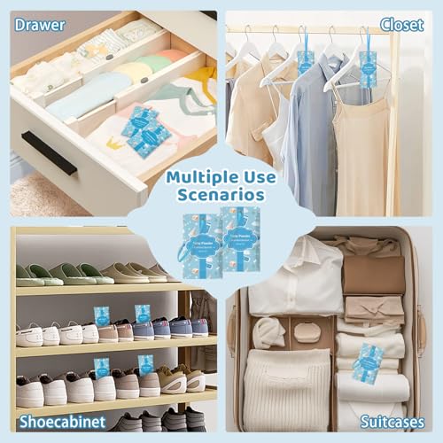 Scented Sachets for Drawers and Closets, Baby Powder Fragrance, 14 Pack