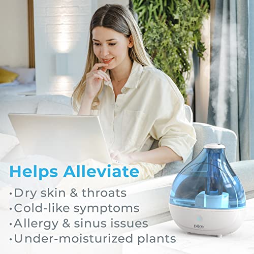Ultrasonic Cool Mist Humidifier for Bedroom and Office - 25-Hour Runtime