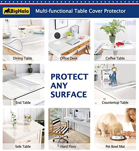 24x48 Inch Clear PVC Table Protector - Heavy Duty Waterproof Desk Pad