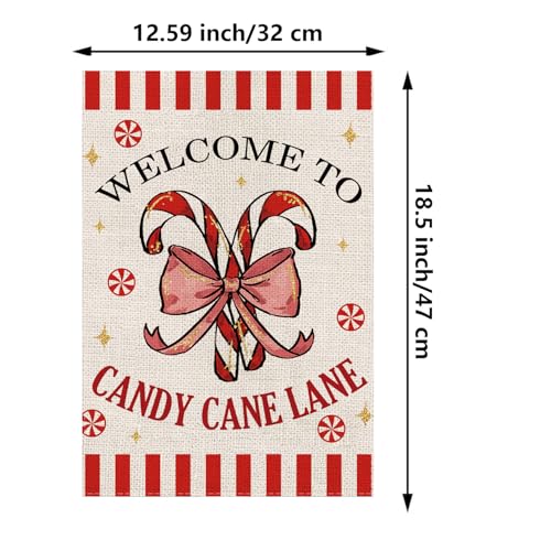 GPGHE Christmas Garden Flag 12.5x18 Inch Double Sided Holiday Decor for Yard & Garden