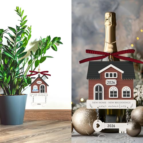2026 New Home Wooden Ornament with Key Design Keepsake Gift