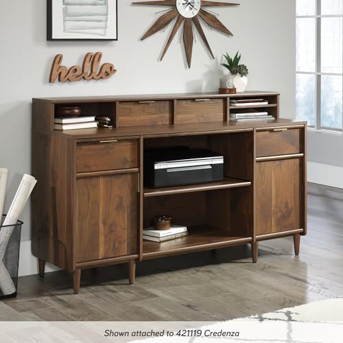 Mid-Century Modern Organizer Hutch with Drawers and Adjustable Shelving