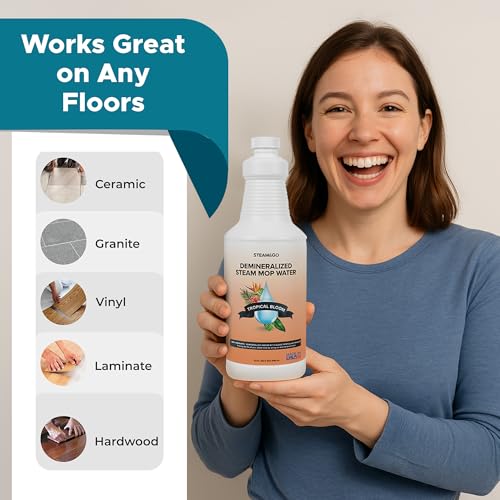 Demineralized Steam Mop Water Solution - Tropical Bloom, 32 oz