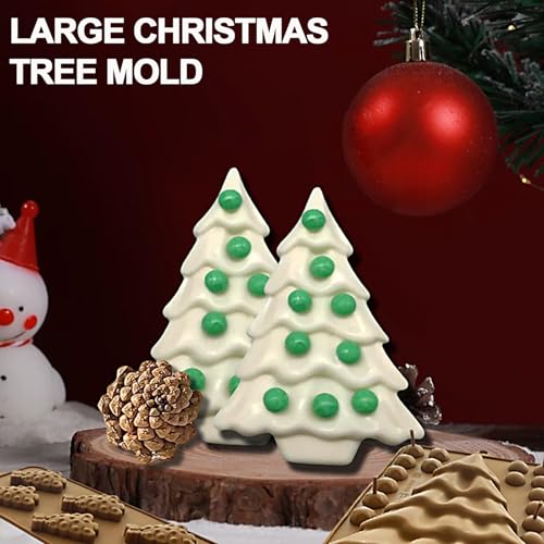 Christmas Tree Silicone Mold 2-Pack for Holiday Baking & Crafts
