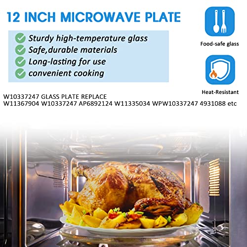12-Inch Microwave Glass Turntable Plate - Y-Shaped Replacement Tray