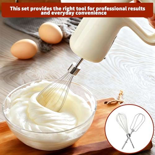 6-Piece Stainless Steel Hand Mixer Attachment Set for Kitchen Mixers