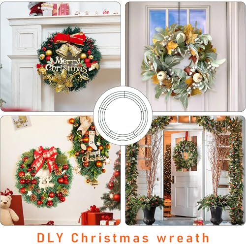 12 Pack 12-Inch Metal Wreath Frames Ring for DIY Christmas — Round 12 Pcs