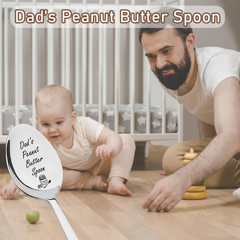 Dad Gifts Peanut Butter Spoon - Father Birthday Christmas Gift from Kids