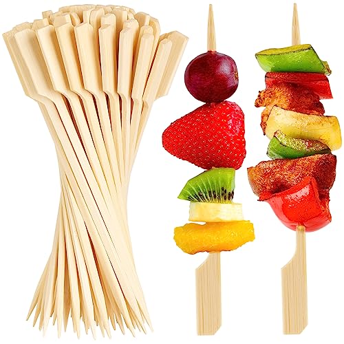 300-Piece Bamboo Cocktail Picks, 4.7-Inch Paddle Skewers for Appetizers